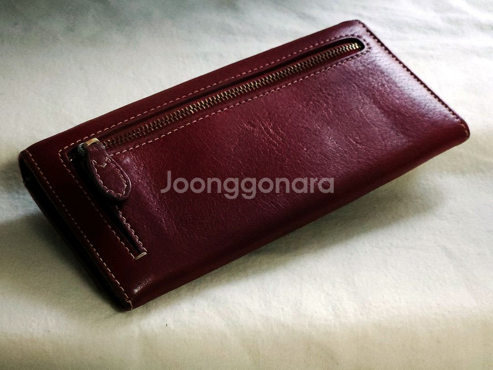 MULBERRY 멀버리 버건디 여성용 가죽 장지갑--2