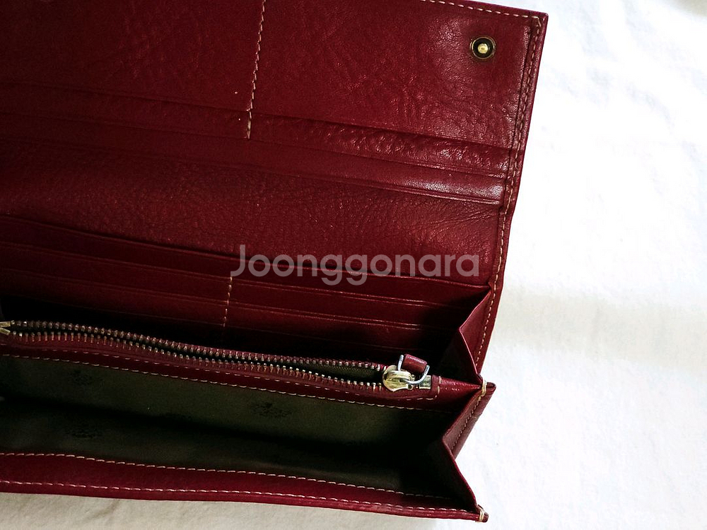MULBERRY 멀버리 버건디 여성용 가죽 장지갑--1