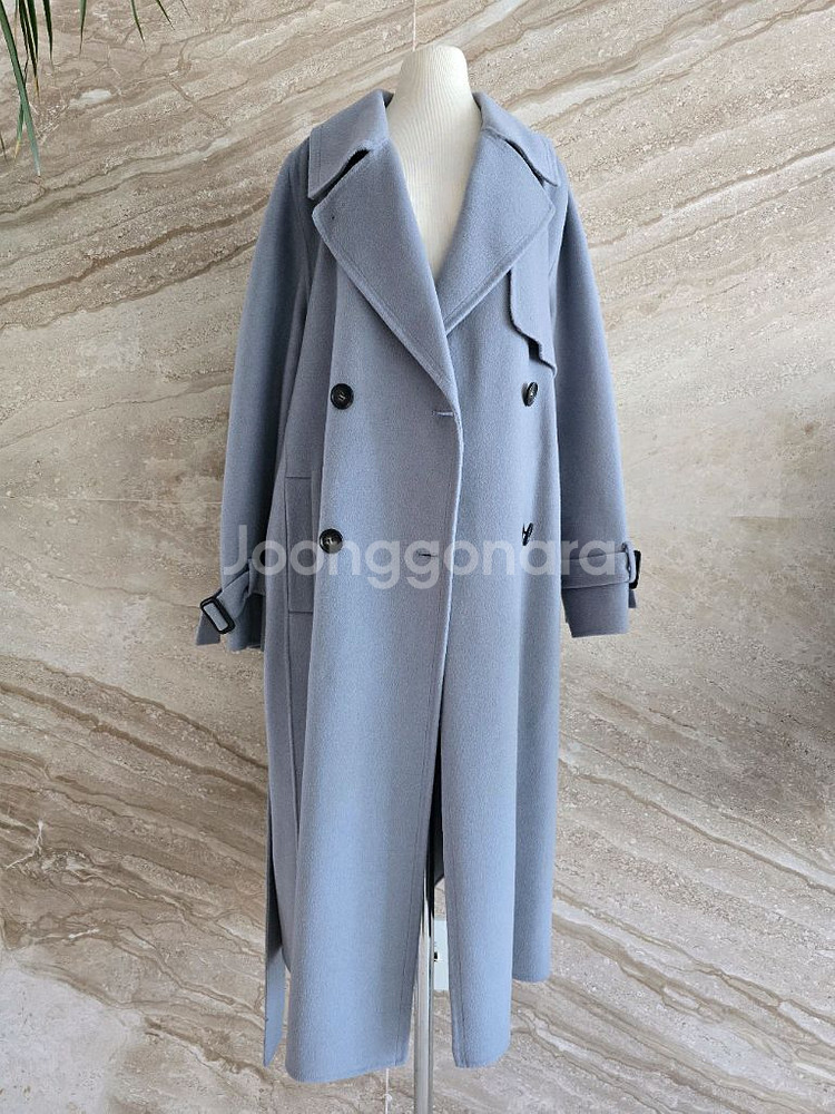 씨씨콜렉트 캐시미어혼방 핸드메이드 모직 롱 코트 66 새상품--4