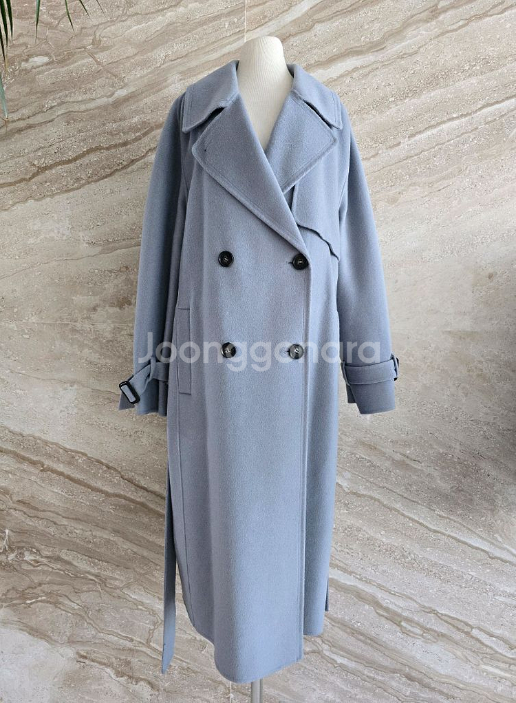 씨씨콜렉트 캐시미어혼방 핸드메이드 모직 롱 코트 66 새상품--6