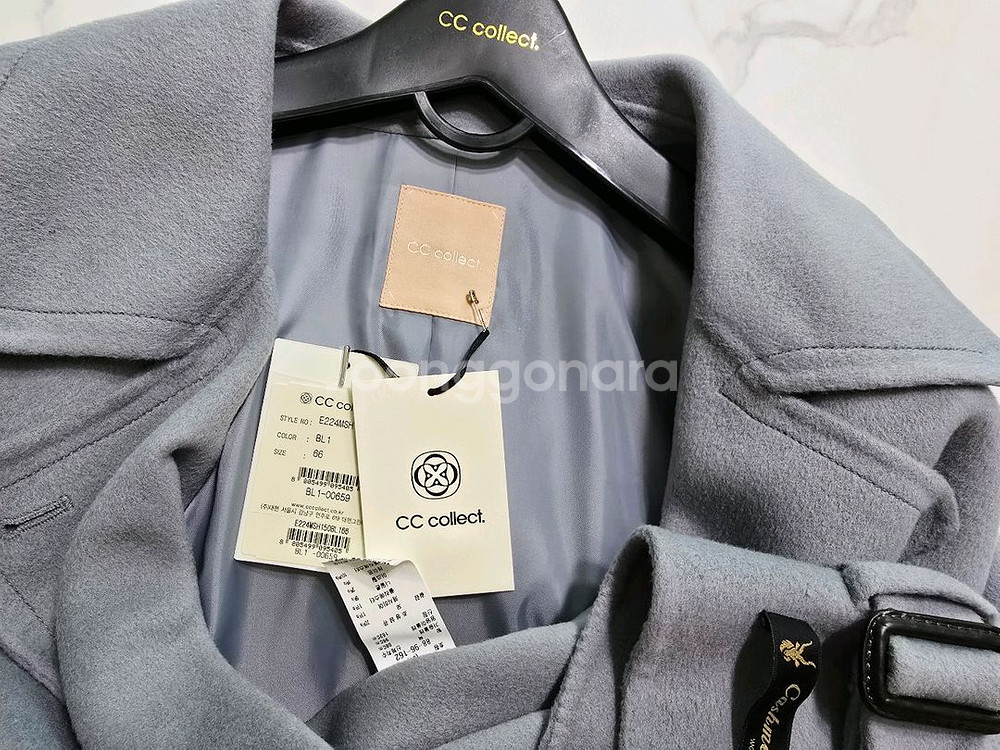 씨씨콜렉트 캐시미어혼방 핸드메이드 모직 롱 코트 66 새상품--7