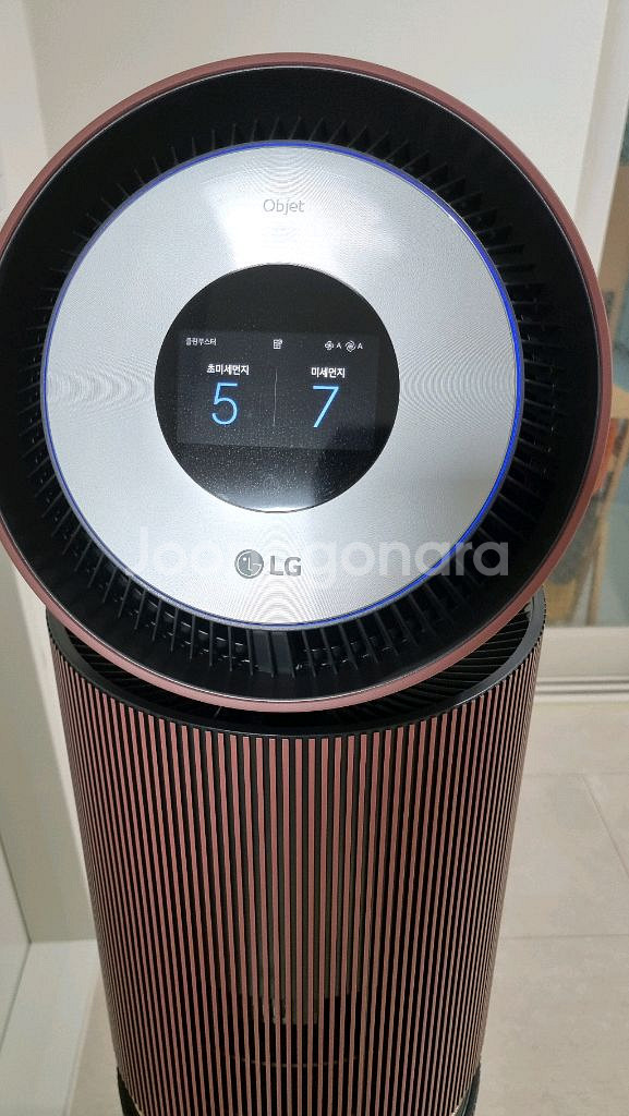 LG오브제 알파 펫모드 2단 공기청정기 A급 판매합니--0