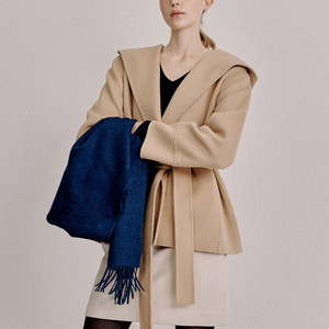 시에 sie 엘라 핸드메이드 울 후드 코트 카멜 베이지 M 새상품