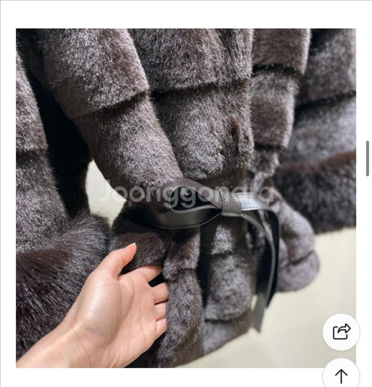 에코 밍크 퍼자켓(벨트포함)--2