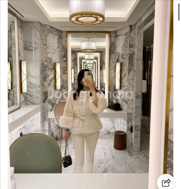 에코 밍크 퍼자켓(벨트포함)--5