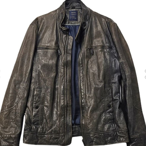 지오지아 이탈리아 리얼 양가죽 가죽재킷 블루종