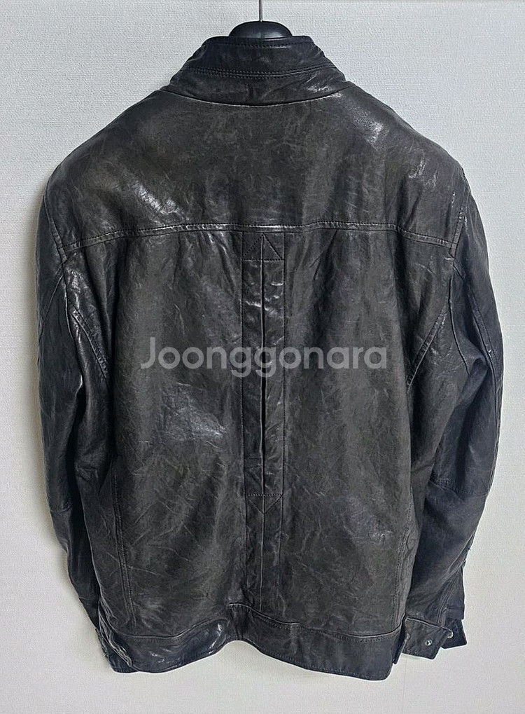 지오지아 이탈리아 리얼 양가죽 가죽재킷 블루종--6