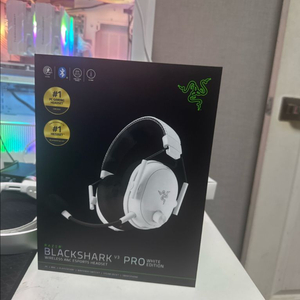 레이저 블랙샤크 V3 pro 화이트 무선 게이밍헤드셋 노캔I