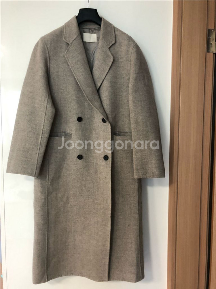 블러썸에이치컴퍼니 울100 롱 코트 블로썸 블라썸 그레이 더블 핸드메이드--2