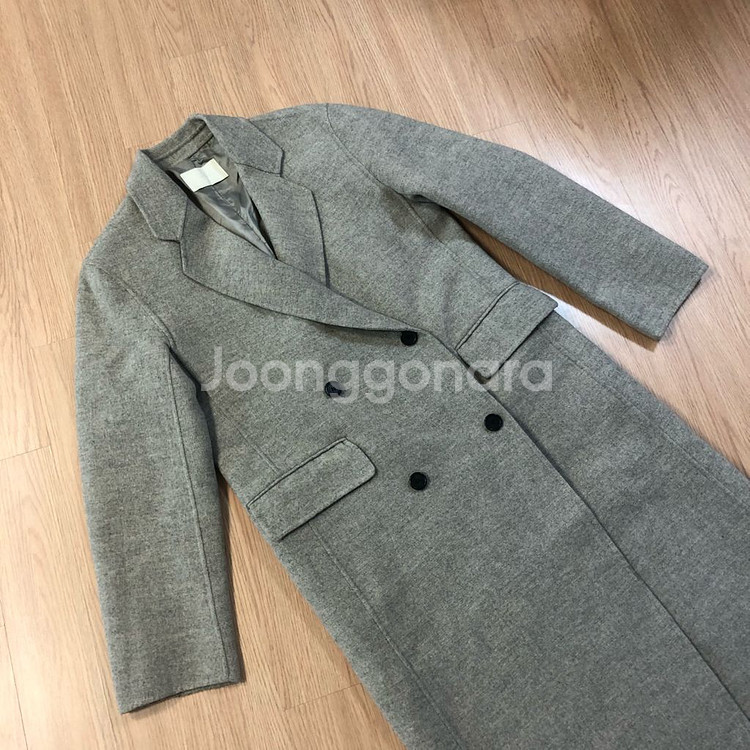 블러썸에이치컴퍼니 울100 롱 코트 블로썸 블라썸 그레이 더블 핸드메이드--1