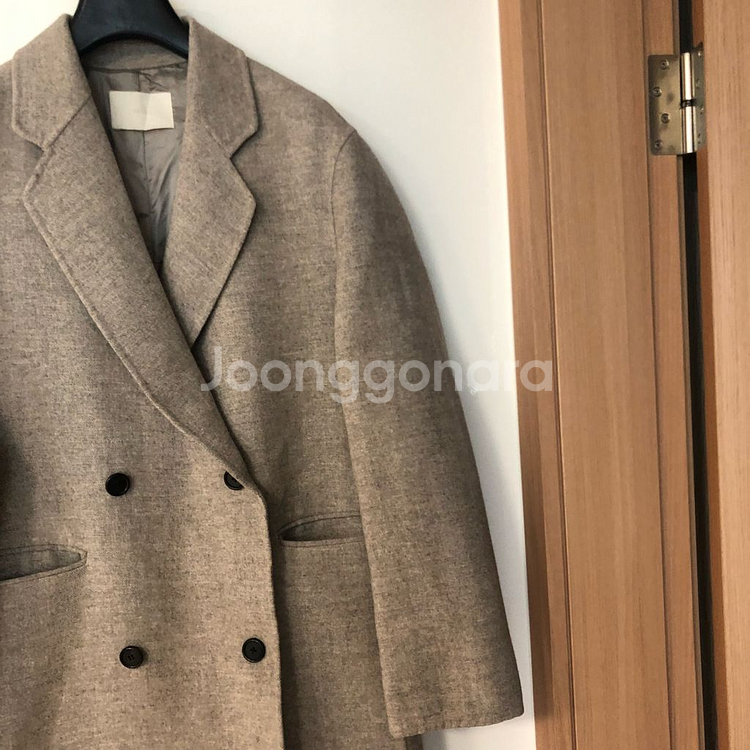 블러썸에이치컴퍼니 울100 롱 코트 블로썸 블라썸 그레이 더블 핸드메이드--3