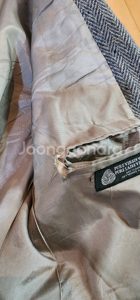 그레이 헤링본 트위드자켓 L--8