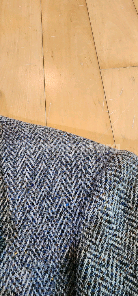 그레이 헤링본 트위드자켓 L--6