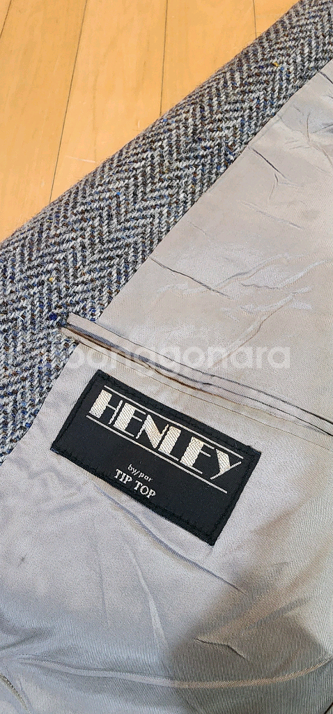 그레이 헤링본 트위드자켓 L--7