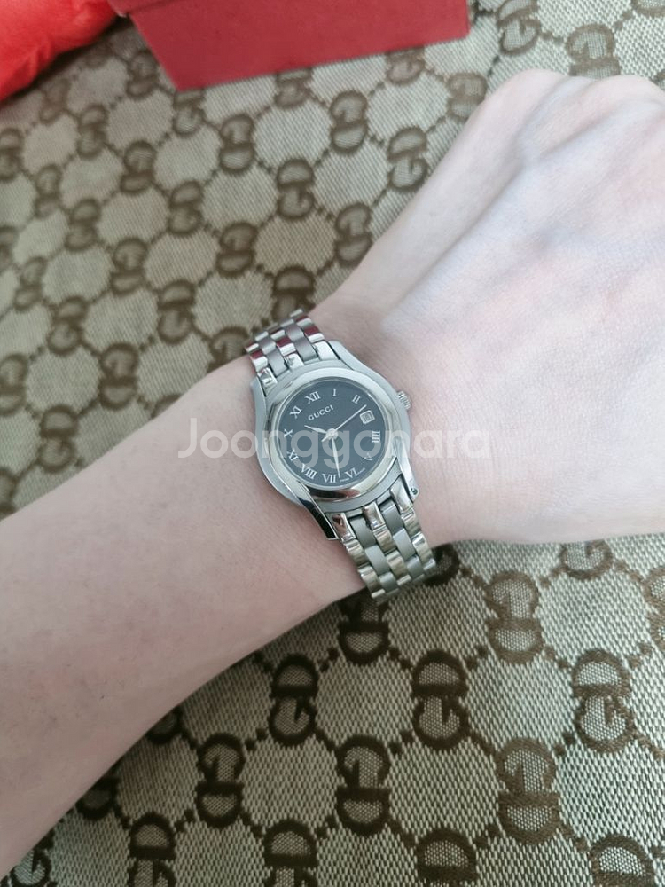 구찌 정품 5500L 블랙 써클 여성 명품시계 택포!!--0