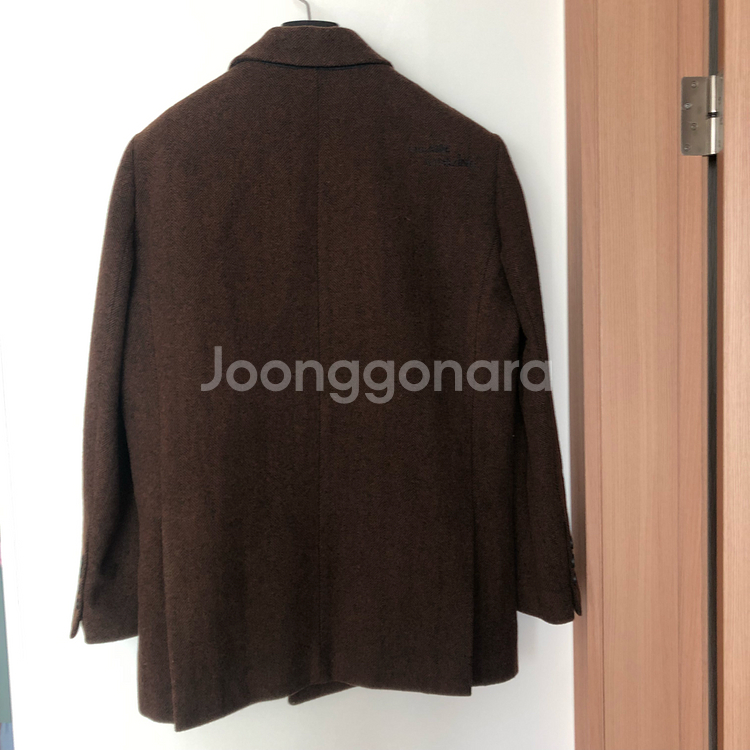 럭키마르쉐 20년 브라운 헤링본 울자켓 코트 하객룩 오버핏 럭키슈에뜨--8