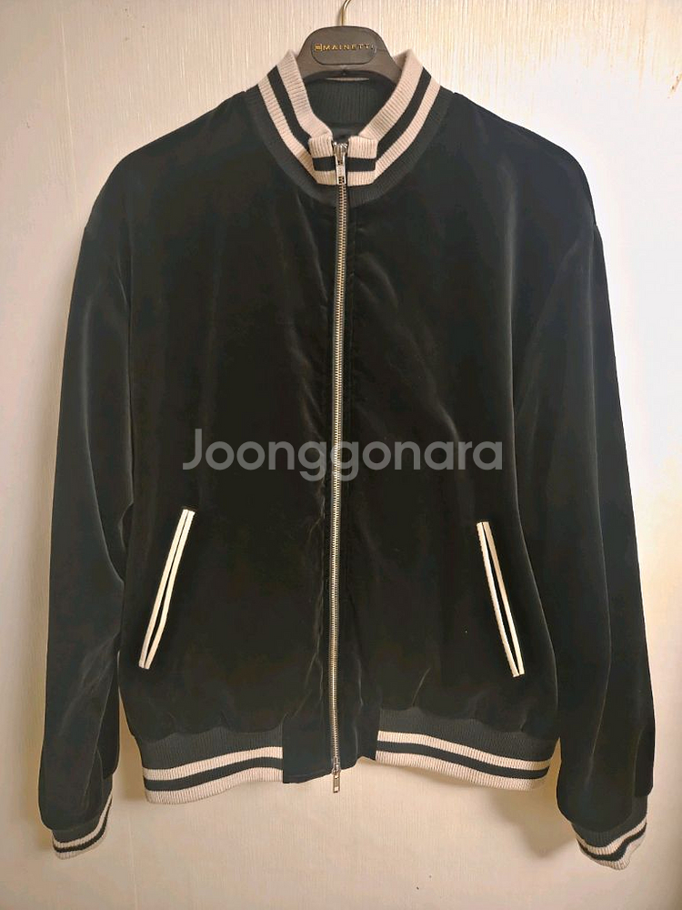 유스 벨벳 트랙자켓 블랙 M--1