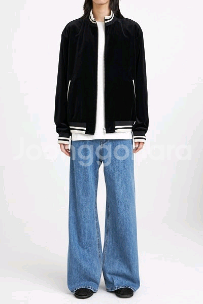 유스 벨벳 트랙자켓 블랙 M--0