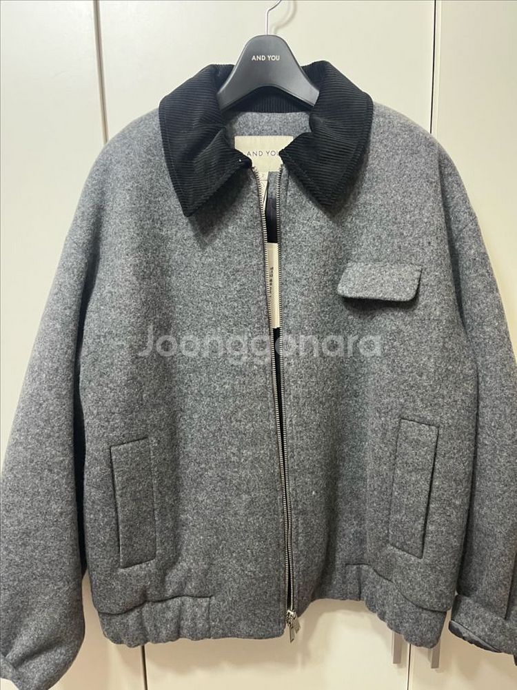 앤유 벨비컴 카라 블루종 자켓 and you--3