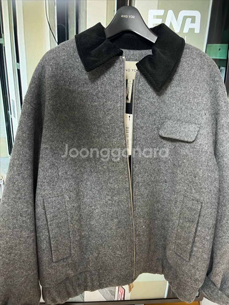 앤유 벨비컴 카라 블루종 자켓 and you--6