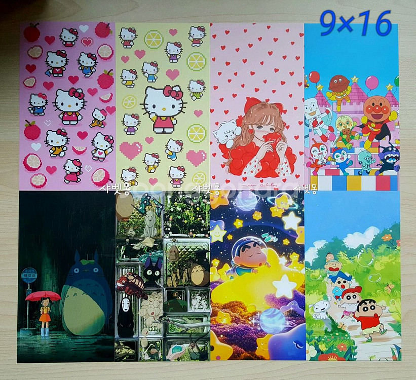 산리오 짱구 세일러문 포카대지 다꾸 인테리어사진--2