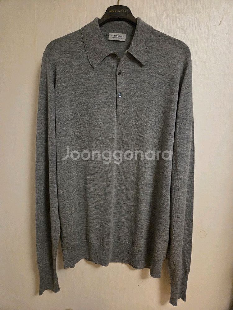 존스메들리 울 긴팔 카라 니트 그레이 L(105)--0