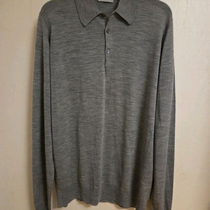 존스메들리 울 긴팔 카라 니트 그레이 L(105)