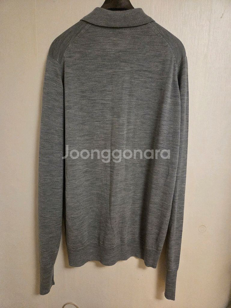 존스메들리 울 긴팔 카라 니트 그레이 L(105)--1