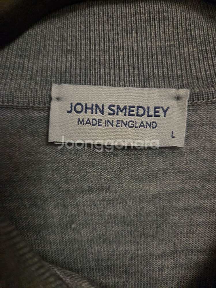 존스메들리 울 긴팔 카라 니트 그레이 L(105)--2