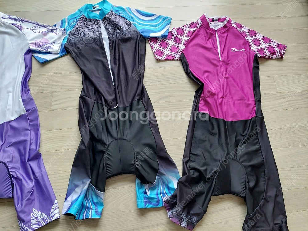 자전거의유 스킨슈트 반팔져지 패드바지 라이딩웨어--3