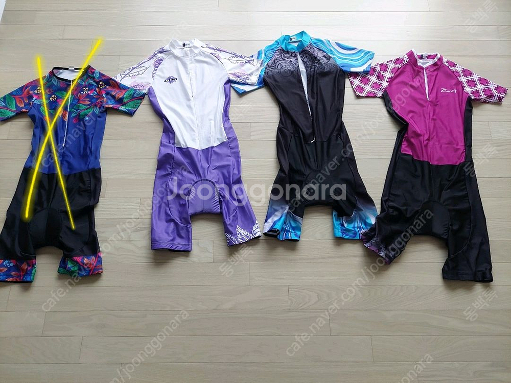 자전거의유 스킨슈트 반팔져지 패드바지 라이딩웨어--0