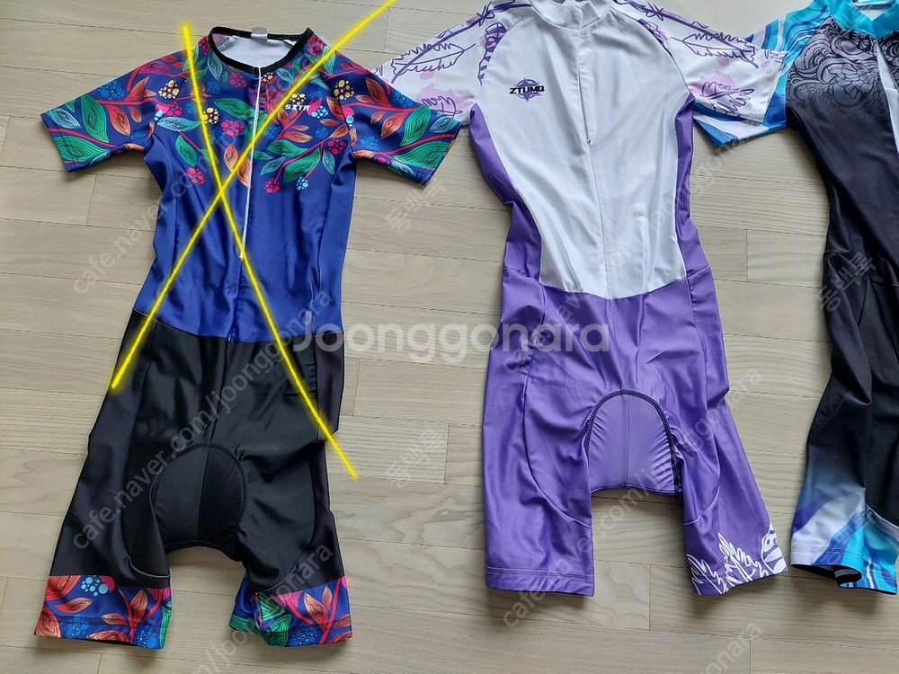 자전거의유 스킨슈트 반팔져지 패드바지 라이딩웨어--2