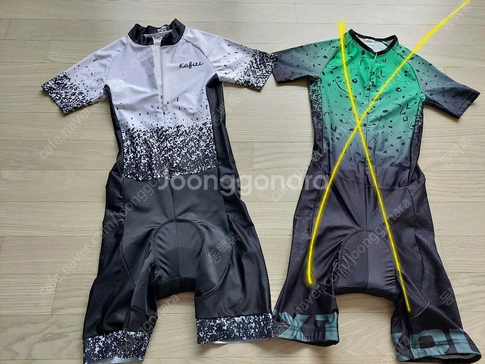 자전거의유 스킨슈트 반팔져지 패드바지 라이딩웨어--4