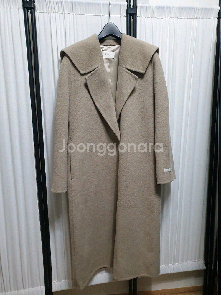 한섬 SJSJ 세일러카라 양모 혼방 핸드메이드 코트/55--0