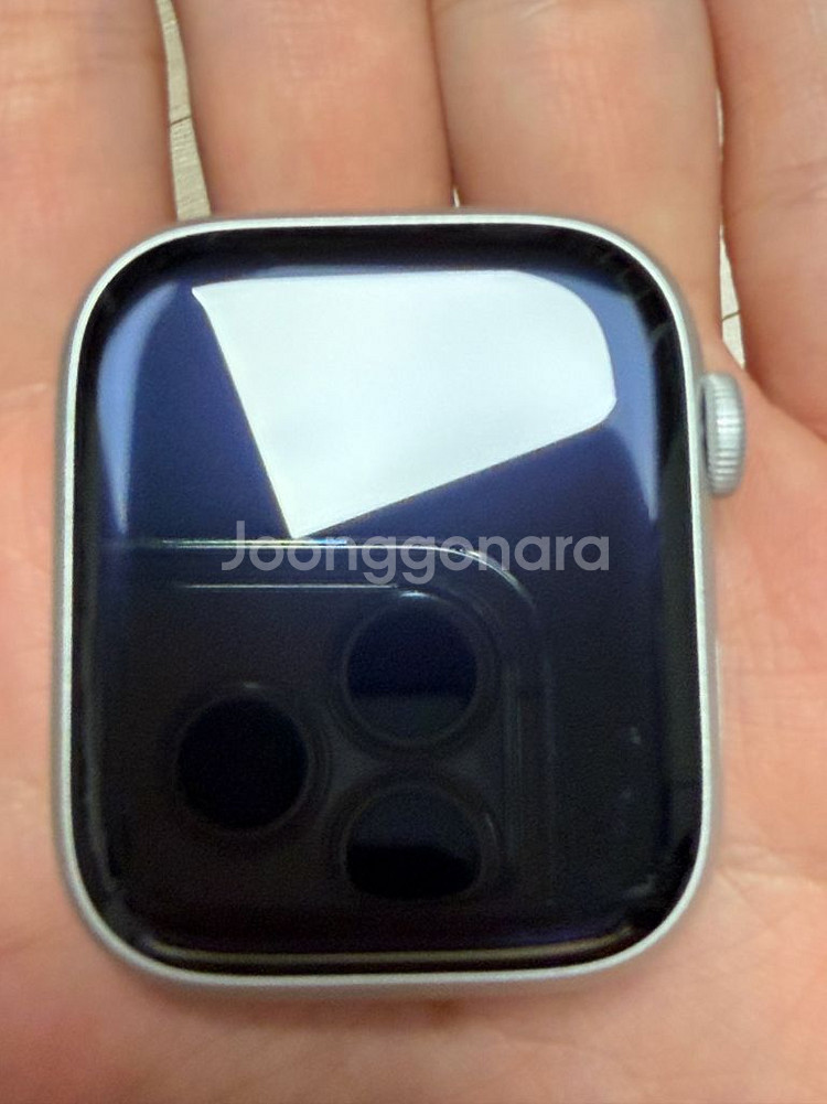 애플워치8 실버 알루미늄 45MM 셀룰러 화이트밴드--2