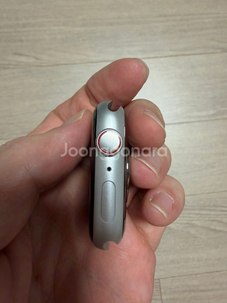 애플워치8 실버 알루미늄 45MM 셀룰러 화이트밴드--5