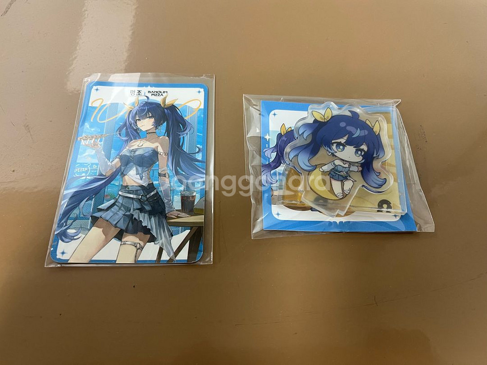 명조 반올림 피자 아크릴 스탠드 포토카드 포카 쿠폰 미개봉 미사용 새상품--0