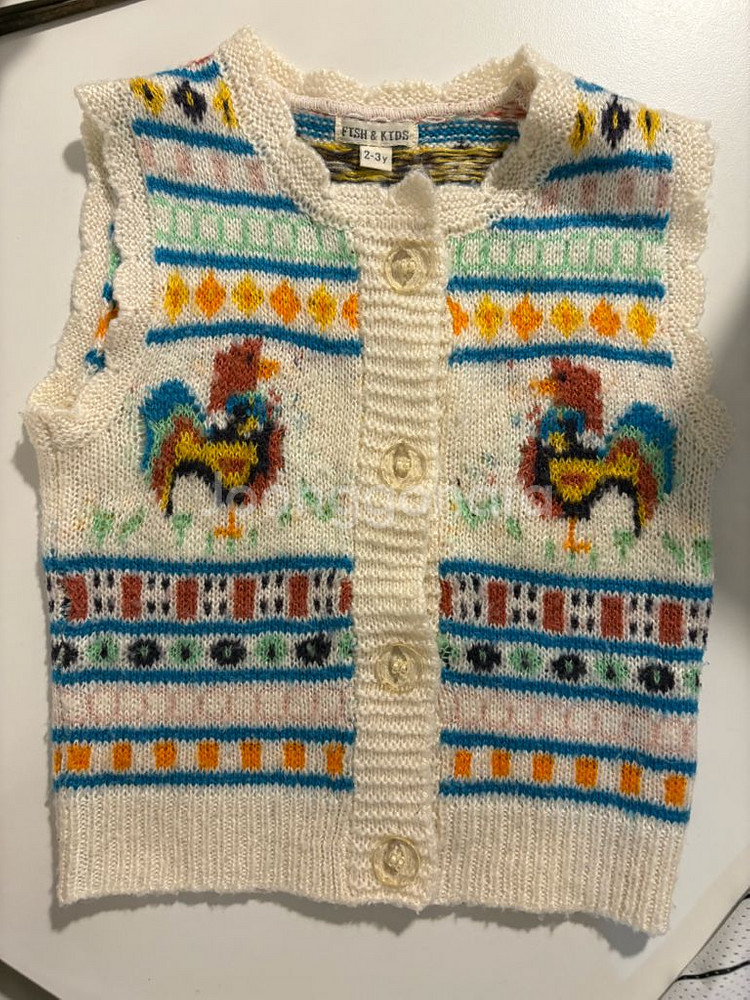 피쉬앤키즈 니트 베스트 2-3y--0
