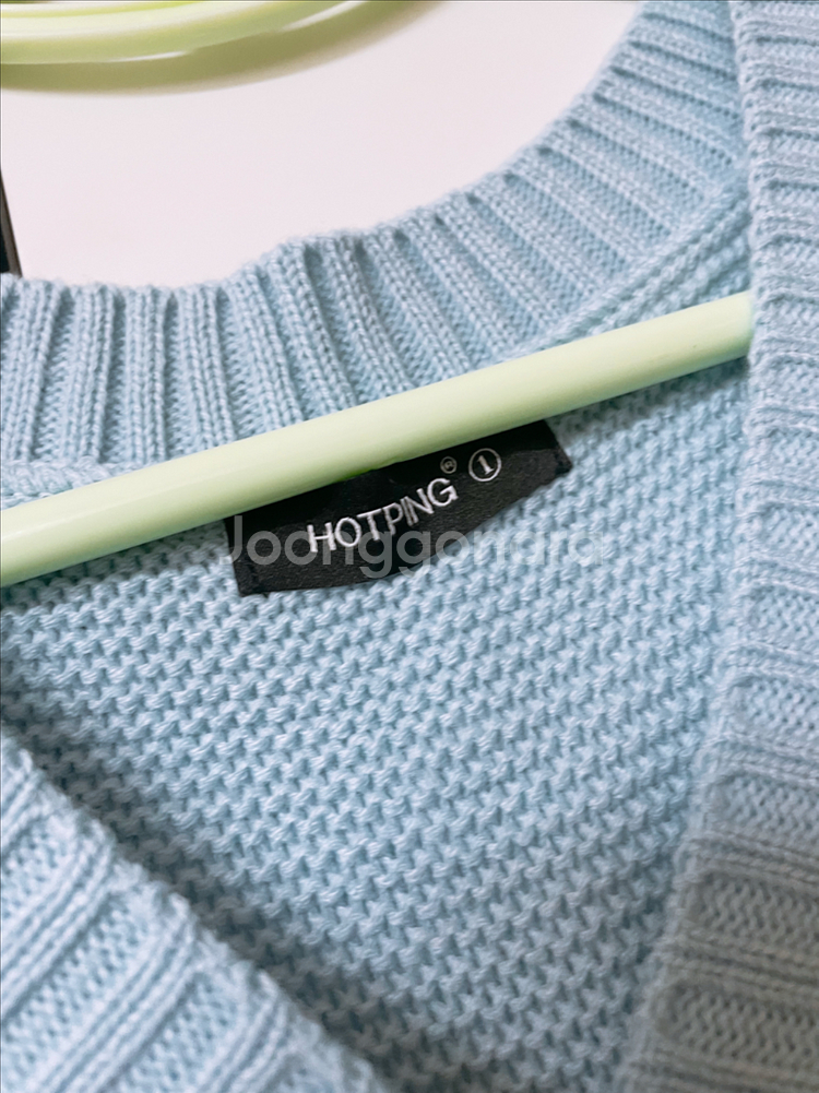 핫핑 소라색니트조끼 새상품--1