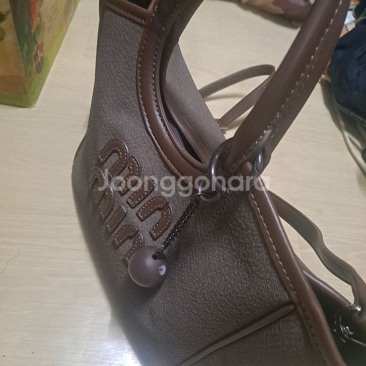 min min 여성 토트백/ 크로스백/ 갈색--1