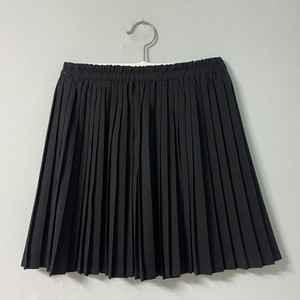 플리츠 미니 스커트-블랙