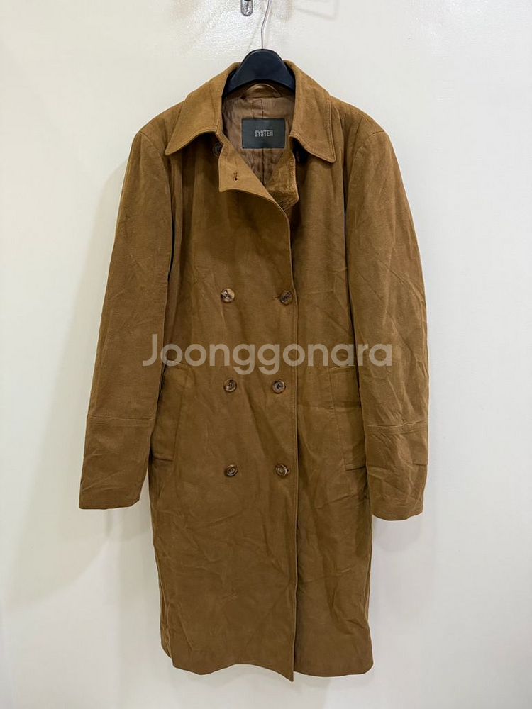 시스템 우먼 더블 브레스트 코트 정품--0