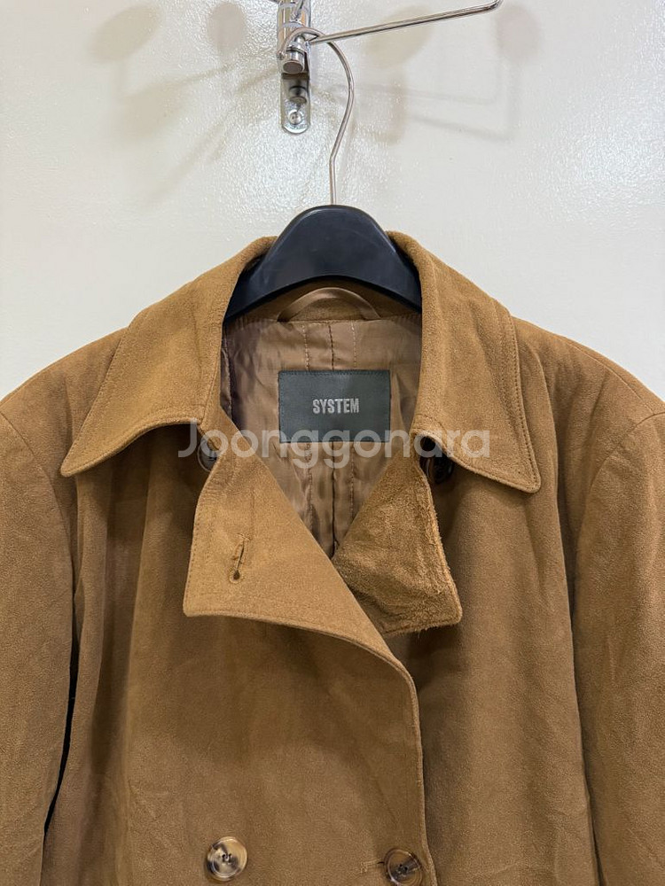 시스템 우먼 더블 브레스트 코트 정품--1