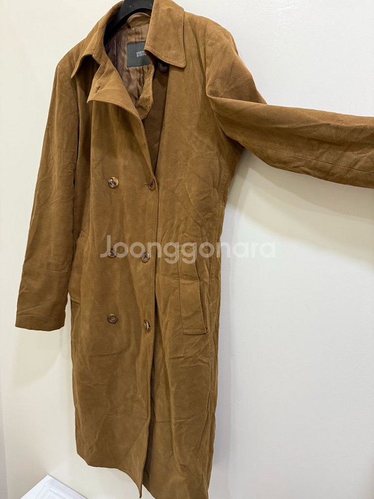 시스템 우먼 더블 브레스트 코트 정품--2