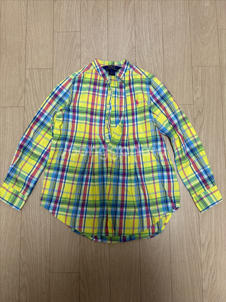 폴로 랄프로렌 체크 셔츠 7y--0