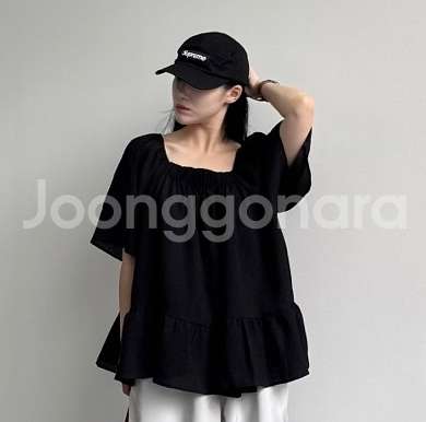 [새제품]모네 블랙 블라우스--0