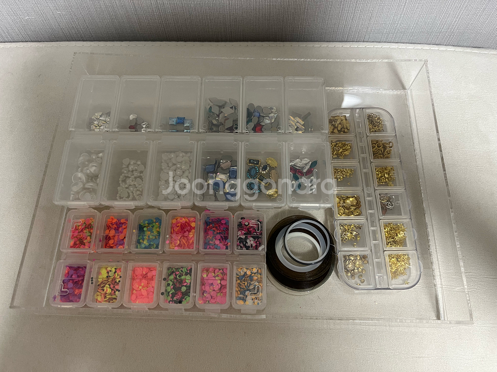 젤네일 재료 일괄 (스와로브스키 스톤, 파츠, 스티커, 글리터 등)--1