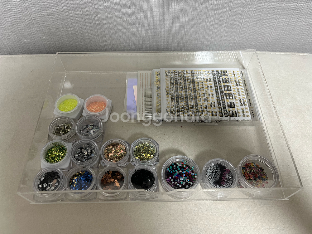 젤네일 재료 일괄 (스와로브스키 스톤, 파츠, 스티커, 글리터 등)--4