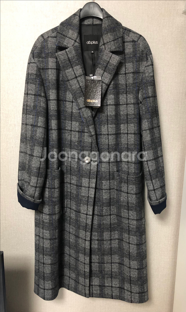 (새상품)ab.plus 체크코트--0
