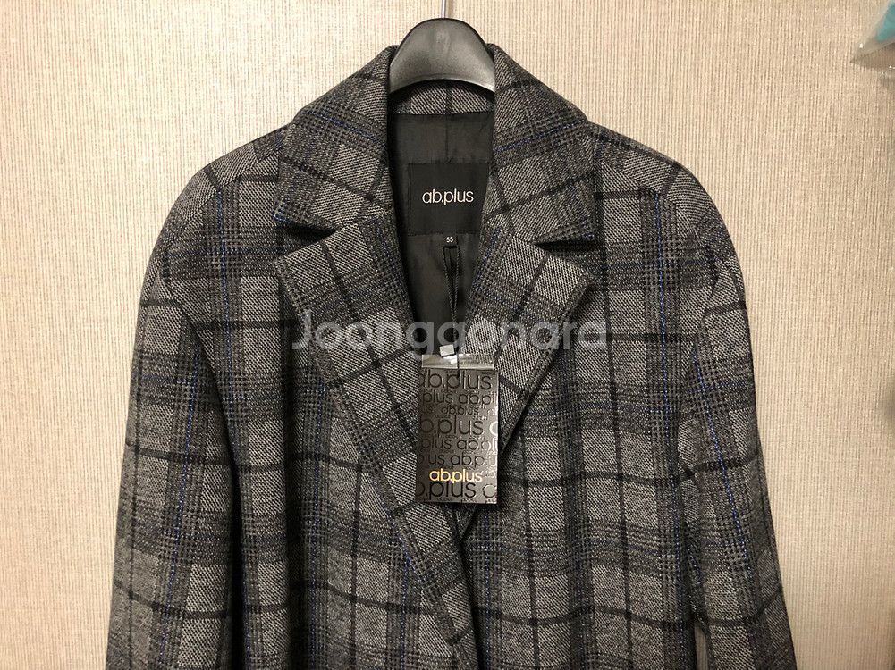 (새상품)ab.plus 체크코트--1